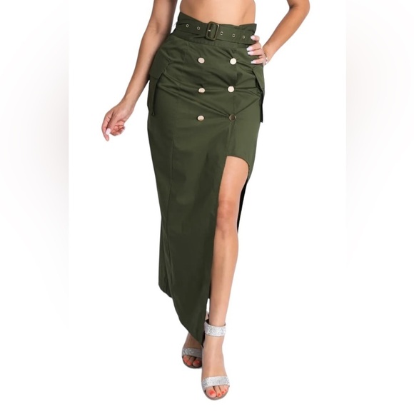 Women Asymmetric Self Belted Pockets Detailed Maxi Skirt Formal Casual
New - Picture 2 of 6